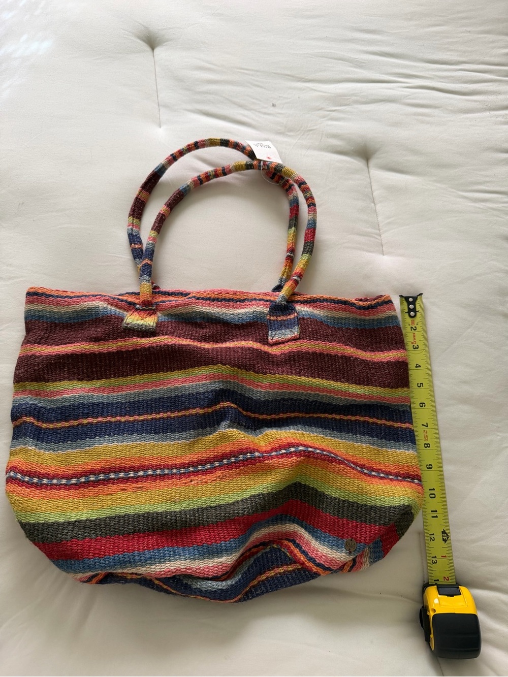 Billabong Multicolor Striped Tote in Red, Yellow & Blue